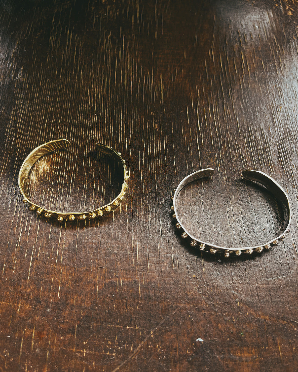 Asteria Cuff Bracelet in Silver or in Bronze