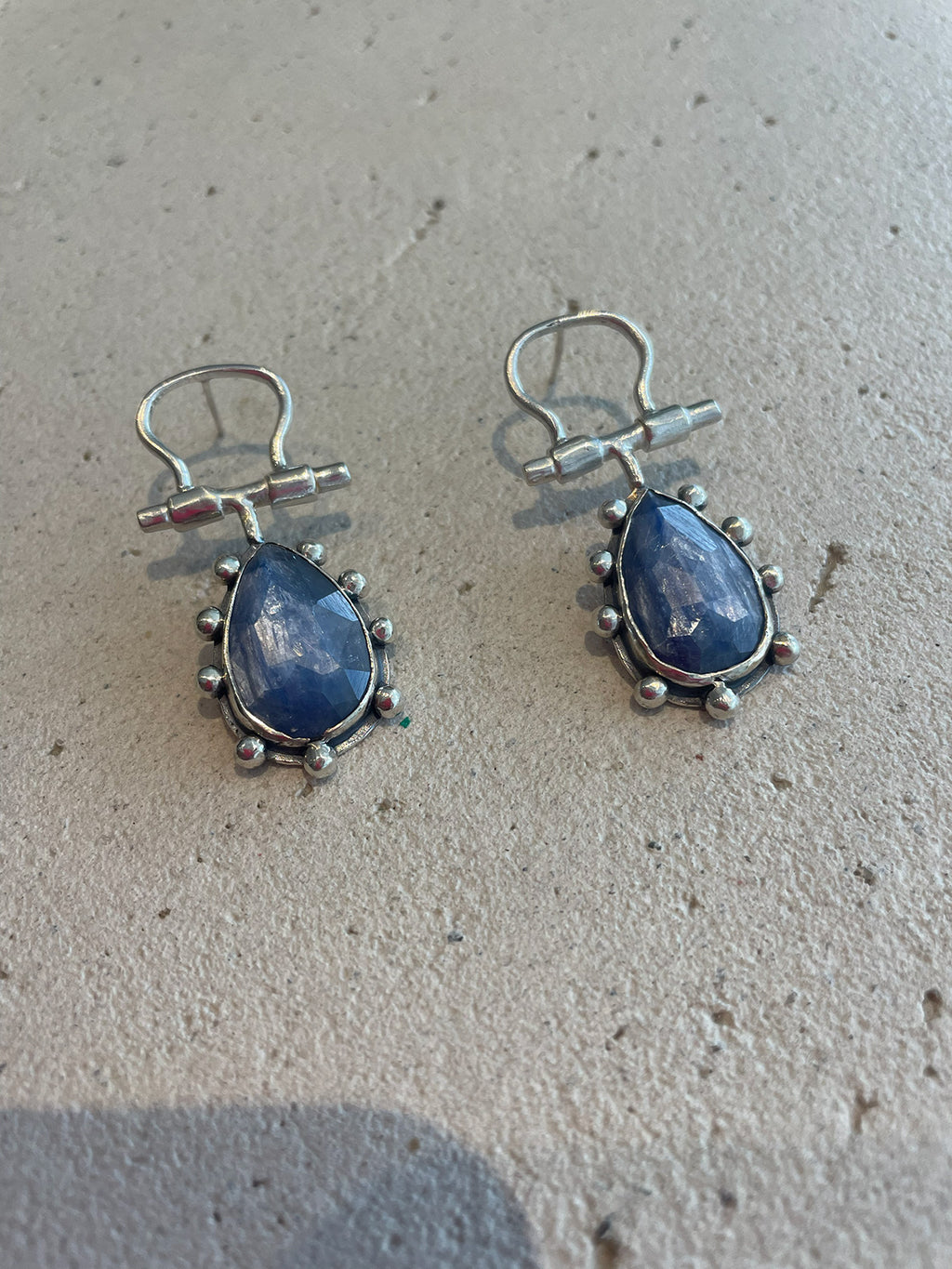 Annouk Silver Earrings with kyanite