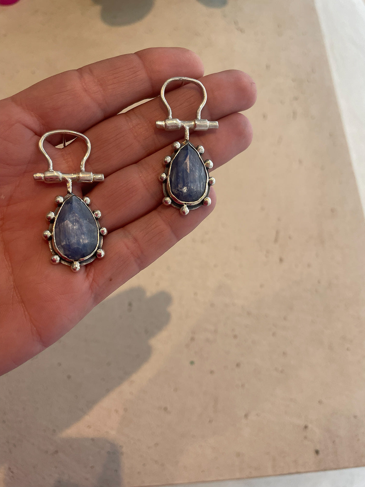 Annouk Silver Earrings with kyanite