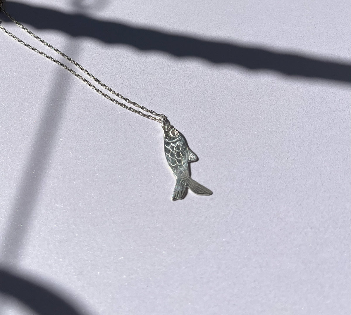 Fish Pendant in Sterling Silver