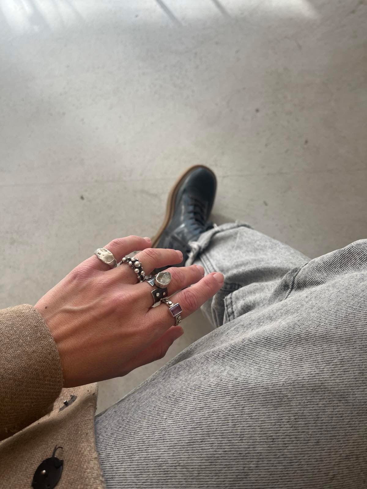 Melted Signet Ring in Solid Silver