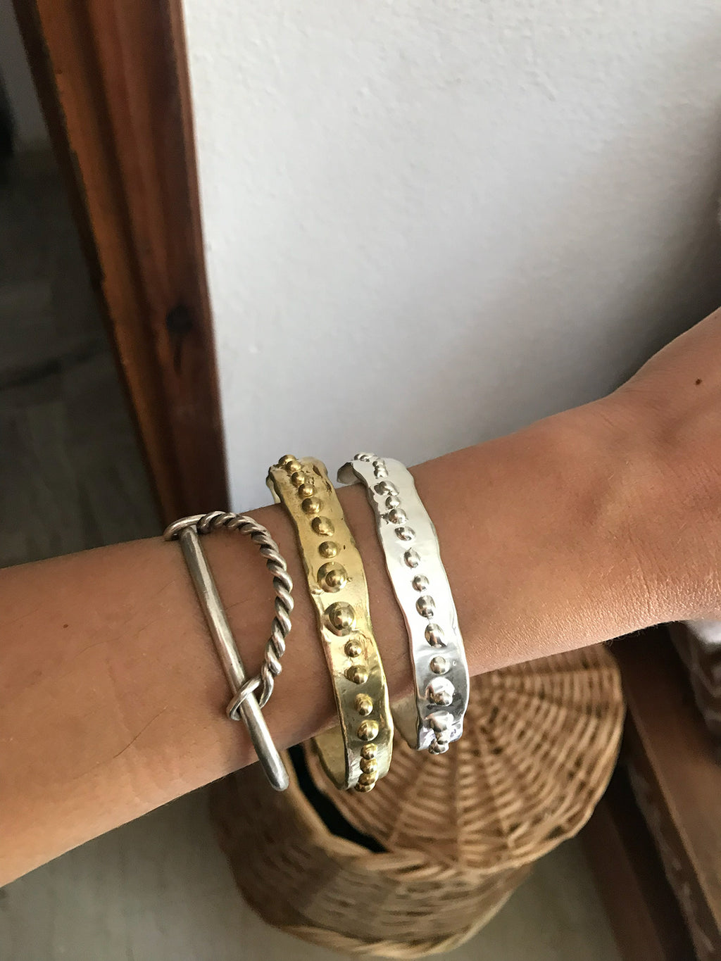 Asteria Cuff Bracelet in Silver or in Bronze