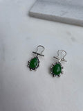 Annouk Green Onyx Earrings in Silver