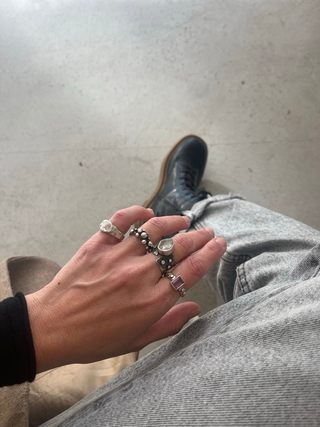 Melted Signet Ring in Solid Silver