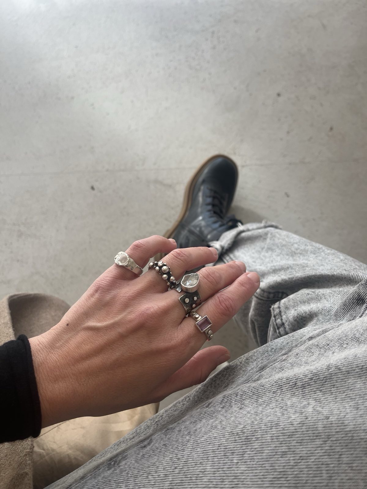 Melted Signet Ring in Solid Silver
