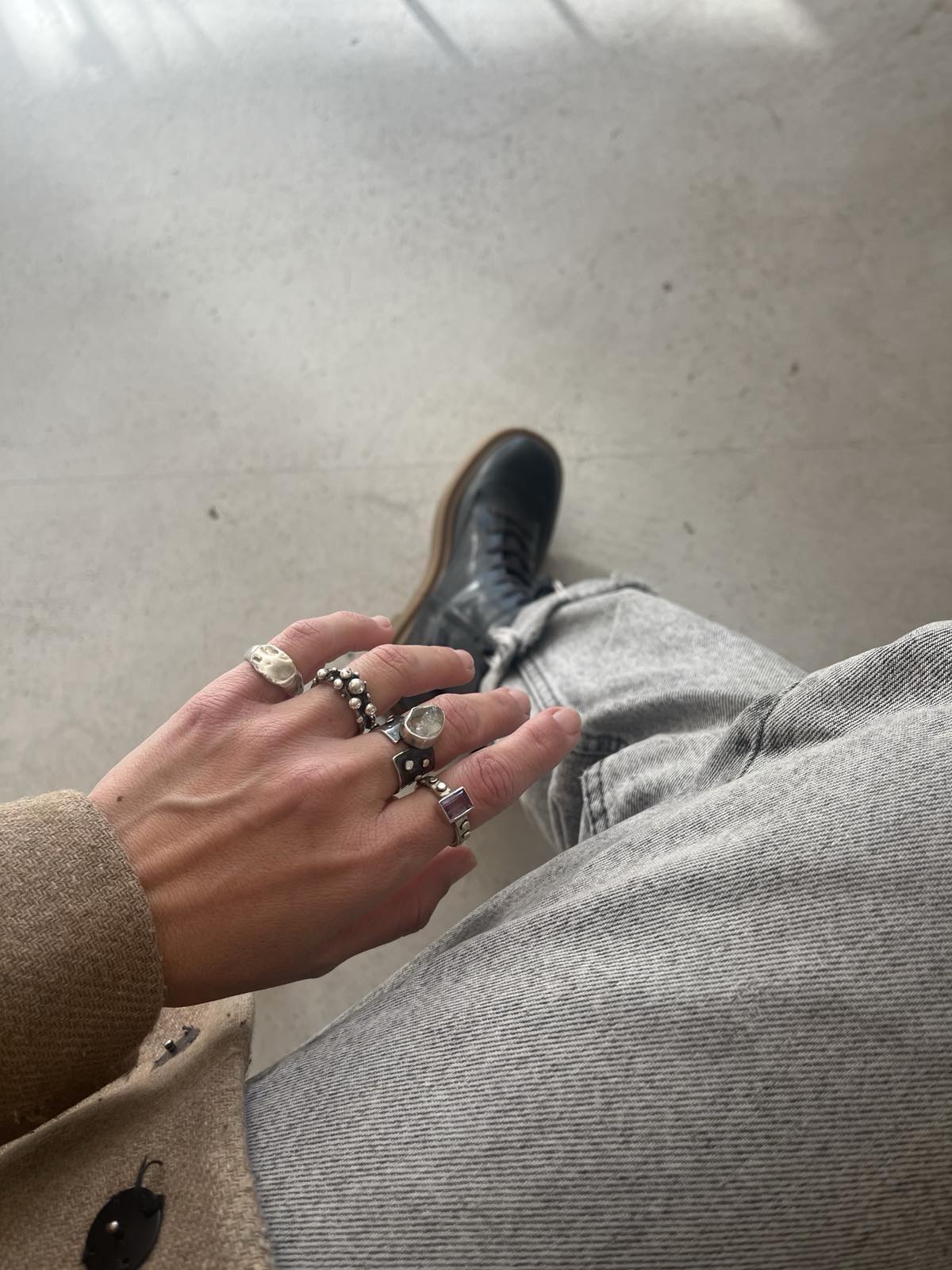 Melted Signet Ring in Solid Silver