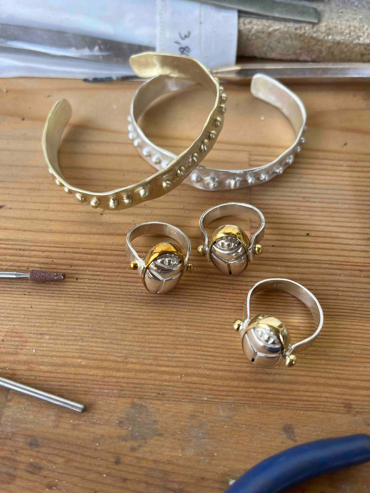 Asteria Cuff Bracelet in Silver or in Bronze