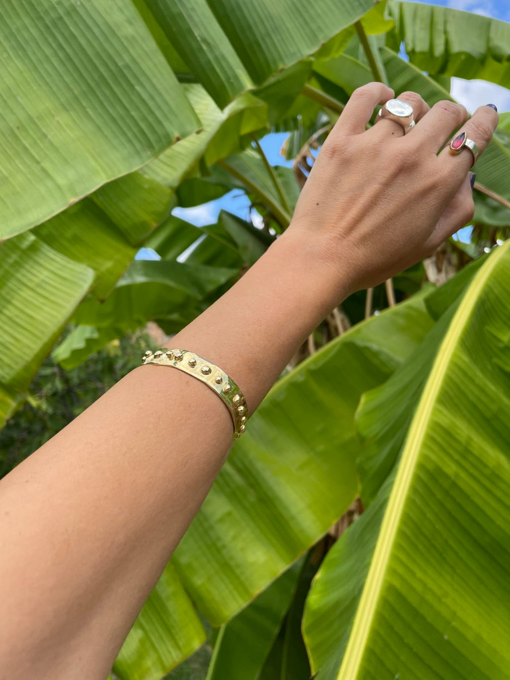 Asteria Cuff Bracelet in Silver or in Bronze
